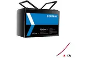 Gentrax 12V 100Ah Lithium Battery + 4* 1AWG 0.3m Connector Cable M8 and M10 Lug