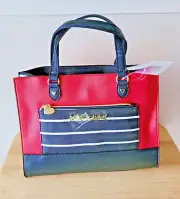 NWT Betsey Johnson Bag In A Bag Fashionable Red Tote w/ Detachable Cosmetic Bag