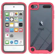 Bumper Clear Case Cover, Red TPU side for Apple iPod touch 5 6 7 Shockproof
