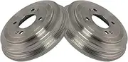 TRQ Rear Brake Drum LH RH Kit Pair Set of 2 for Kia Rio