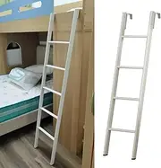 Bunk Bed Replacement Ladder with Adjustable Hooks for Dormitory Loft Residence(5-Steps/165cm)
