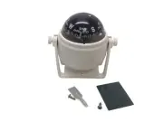 MARINE BOAT SPORTS 2.25" D COMPASS WITH WHITE BRACKET VISIBLE LUBER LINE
