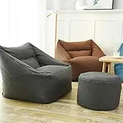 ZLYTQZHGBHD Washable Waterproof Lazy Sofa, Armchair Cozy Game Yellow (Color : Light Gray)
