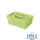 SPICE KIDS馬卡龍附蓋微笑整理箱收納箱綠色S