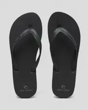 [Rip Curl] Rip Curl Men's Mc Flip Flops Shoes in Black Size 4 4 Black