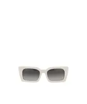 Geometric Frame Sunglasses 54 White