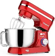 Vospeed Stand Mixer,5 Quarts 8-Speed 1000W Tilt-Head Food Mixer, Kitchen Electric Standing Mixer With Dough Hook, Whisk, Beater, Splash Guard & Mixing Bowl For Baking, Dishwasher Safe (Red)