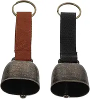 2pcs Dog Trainer Collar Bells Loud Pet Bells for Dog Collars Brass Cowbells for Craft Noise Maker Clip