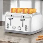Lainsten Toaster 4 Slice,Retro Stainless Steel Toaster