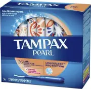 Tampax Pearl Plastic Tampons – Super Plus Absorbency, Scented, 36 Count