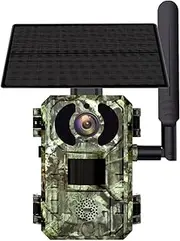 SOLAR 4G Pro | 4G LTE Solar Security Camera Wireless Outdoor with Camouflage Design, 4MP HD Color Night Vision, PIR Motion Detection, 4W Solar Panel, IP66 Waterproof for Forest/Ranch Surveillance