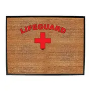 Lifeguard Red - Funny Novelty Doormat Man Cave Floor mat
