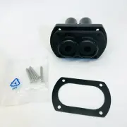 ULTRAFLEX DUAL THRU-HULL HOSE FITTING BLACK #R8B