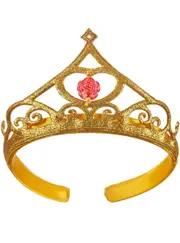 Beauty and the Beast Belle Girls Gold Glitter Costume Tiara