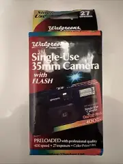 Walgreens 27 Photo Single Use 35mm Camera With Flash Preloaded