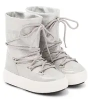 [Moon Boot Kids] Moon Boot Kids Jtrack Tube Glitter hiking boots UK 9 silver