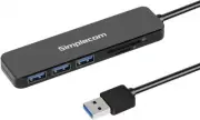 SuperSpeed 3 Port USB 3.0 (USB 3.2 Gen 1) Hub with SD MicroSD Card Reader