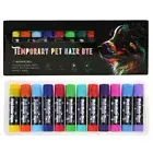 Temporary Pet Hair Dye 12 Bright Colors Non-toxic for Pet Hair Dye Halloween