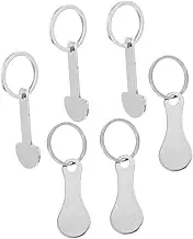 COMPUKAS 6Pcs Trolley Token Keychain Portable Shopping Trolley Remover and Stylish Key Ring for Convenient Use for Shopping Carts and Everyday Carry