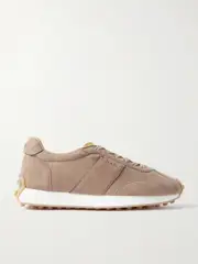 [Tod's] Tod's - T Vintage Embroidered Suede Sneakers - Beige - IT40 IT 40 Neutrals