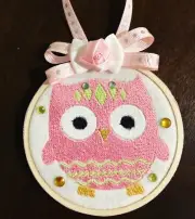 home decor wall art framed | Pink Owl | Nursery Decor