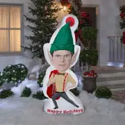 6' Gemmy Photorealistic Airblown Inflatable Dwight from The Office Christmas Dec