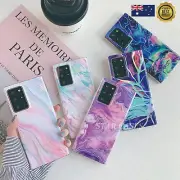 Samsung S22Ultra S21Plus S20FE S10 Note Marble Silicone Shockproof Case Cover