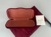 Gucci Sunglasses Case Only Clamshell Velvet Red Hard Case Small NEW