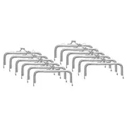 12Pcs Metal Purse Frame,4.1" Vintage Arch Kiss Lock Clasp Frame Embossed,Silver