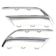 Pair Bumper Face Bar Trims Molding Step Pads Set of 2 Rear Driver & Passenger (for: Audi)
