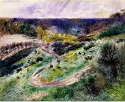 ARTICULOZY Giclee Print Rolled - Renoir - Road at Wargemon - 40x50 Inch Canvas Wall Decor Art Print
