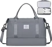 [Pakembl] Weekender Bags for Women,Travel Duffle Bags with Shoes Compartment,Overnight Travel Bag with Wet Pocket,Gym Tote Bag A14