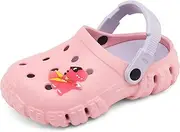 [Meik Mangni] Girls Boys Clogs Kid's Garden Shoes Cartoon Slipper Dinosaur Slides Lightweight Beach Sandals Outdoor Summer