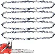 [O-CONN] 4 Pack 20 Inch Chainsaw Chain 3/8" Pitch .050'' Gauge 72 Drive Links Fits Husqvarna, Stihl, Poulan, Makita and more