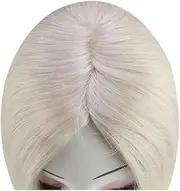 Hair Topperes Human Hairs Mono Base 13x13 cm Toppers For Women with Thinning Hand Made Topper Piece Clip In Haires(18 inches,Platinum Blonde)