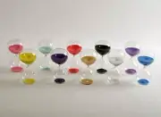 Super Beautiful Transparent Glass Hourglass Sand Timer 60 Minutes with () Black