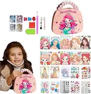 Costume Set, Rhinestone Painting and Foil Crafts | Dress Up Sticker Books,Craft Activity Sticker Book, Toys with Day Painting