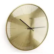 Silent Non Ticking Wall Clock Glass Front Cover Accurate Sweep Movement Gold 1