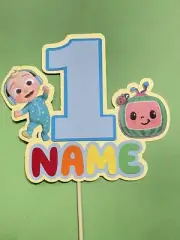 Cocomelon Cake Topper With Name And Age