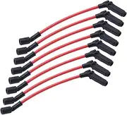PLAFOPE 8pcs High-Performance Vehicle Ignition Wire Set 10.5mm Spark Plug Wire for Easy Install Auto Supplies