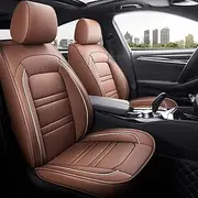 CHUANN ar Seat Covers Universal Full Set for Suzuki Lj80/Samurai/Sc100/Sj410/Sj413/Splash/Super Carry/Swace/Swift/SX4/Vitara/Wagon R/Wagon R+/X-90 Pelle Auto Parts/Waterproof/Brown