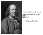 BENJAMIN FRANKLIN FOUNDING FATHER INSPIRATIONAL QUOTE 8X10 PHOTOGRAPH