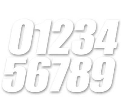 NEW D'COR NUMBER "5" WHITE MX VINYL DECAL 6" 3/PK 13-5096