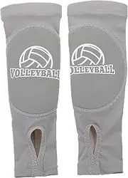 [TOGEVAL] 1 Pair Padded Volleyball Arm Sleeves for Youth Breathable Compression Forearm Covers for Training and Games Lightweight Sports Wrist Protectors Galaxy Grey
