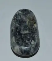 Blue Agate Thumb Worry Palm Stone Hand Carved Natural 230CT Rare North Carolina