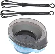 Hair Coloring Bowl Set 2 Black/Gray Stirring Sticks Bowl Stylist Mixing Bowl for Hair Salons