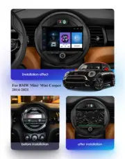 Car Android Stereo Radio GPS Navi Carplay 9in For BMW Mini Cooper F55 F56 14-21