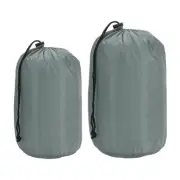 2 Pcs Stuff Sack, 4x7"/5x10" Waterproof Storage Sack Grey