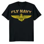 FLY NAVY 經典海軍軍官飛行員翅膀 T 恤