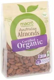 Macro Organic Australian Almonds Gluten Free 500g